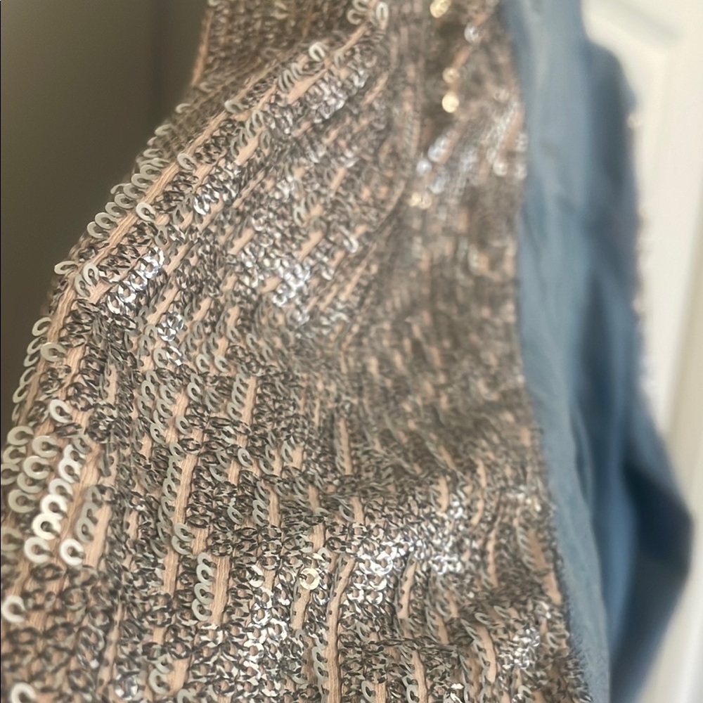 Chico’s Silver Sequin Denim Jacket - image 6